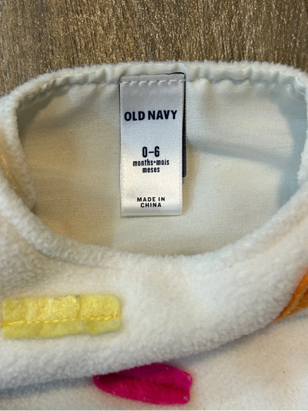 Old Navy Infant Girl White Sprinkle Top Cupcake Halloween Costume Size 0-6M